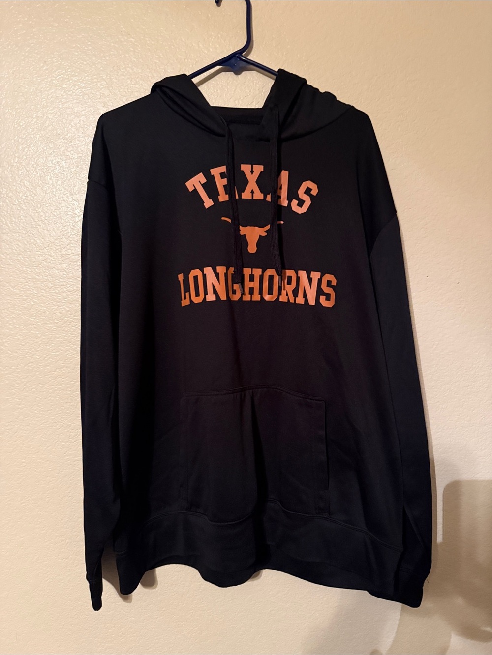 Texas Longhorns Black Hoodie with Burnt Orange Logo